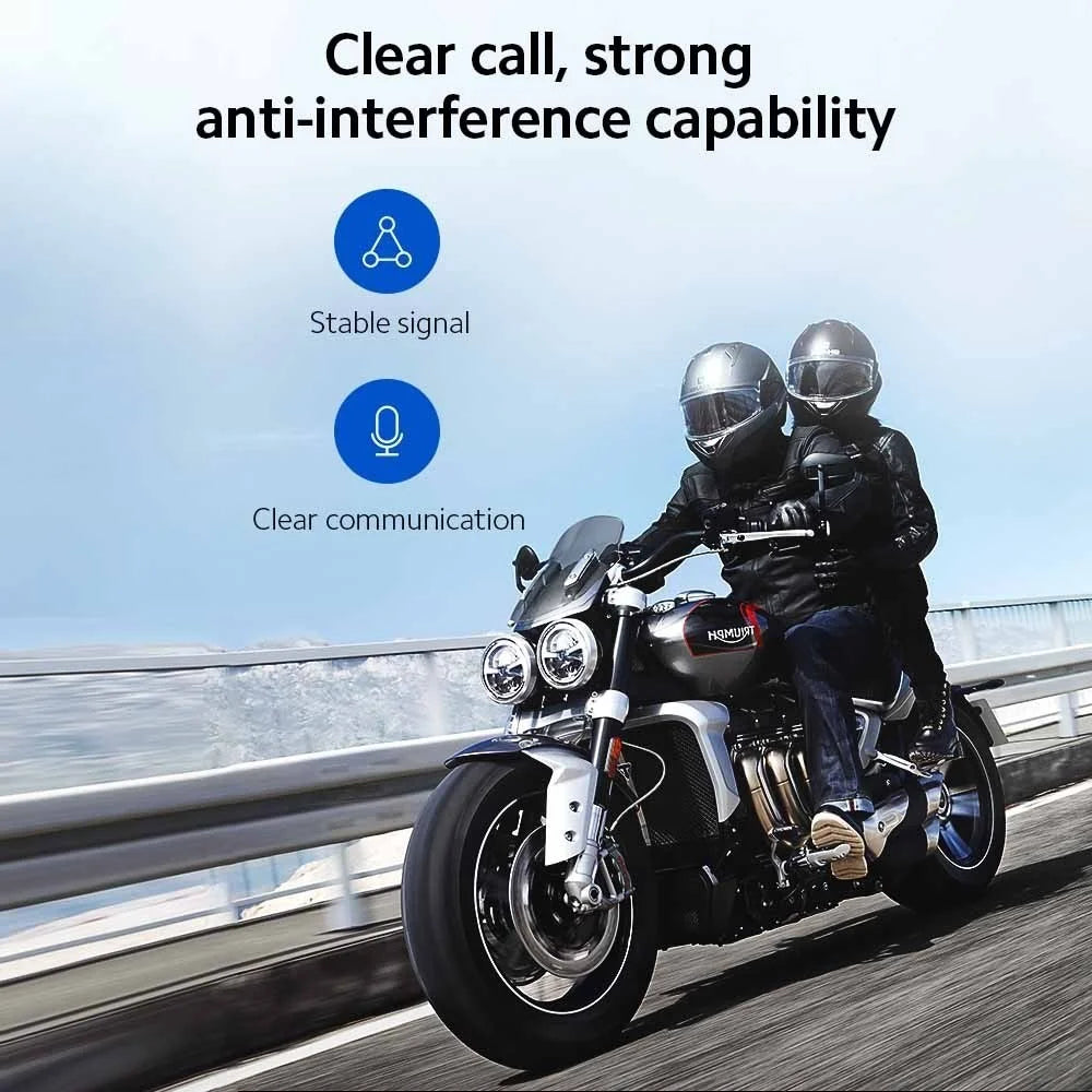 SUPER LX3 Bluetooth-compatible 5.0 Headset Motorcycle Motorbike Helmet Intercom Interphone for Riding Skiing Snowmobile Scooter - Orange - 2