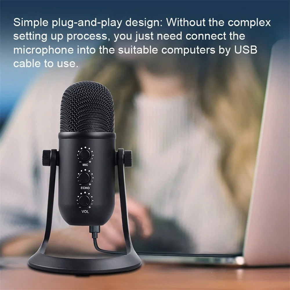 USB Microphone Noise-Cancelling Microphone for Streaming Podcasting Recording Mic - 2