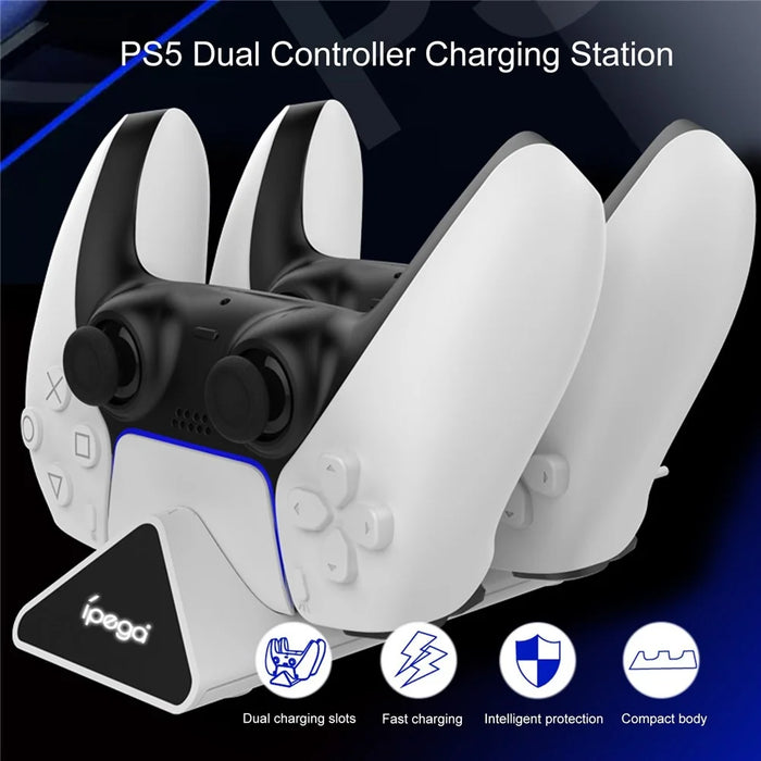 IPEGA PG-P5012 Controller Charging Dock Dual PS5 Controller Charger Station Stand with LED-Indicator - 6
