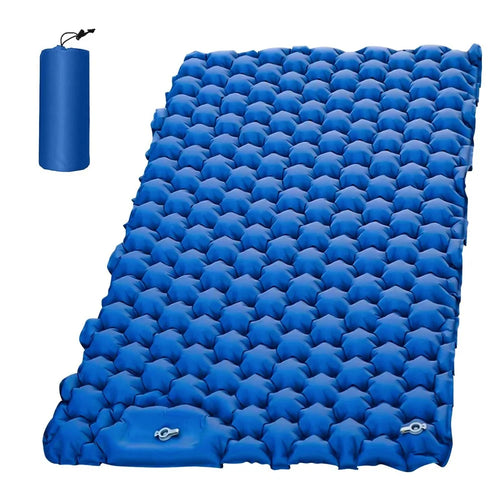 2 Person Lightweight Camping Mat Portable Air Mattress Waterproof Inflatable Sleeping Pad for Backpacking Hiking (No Pillow) - Dark Blue - 1