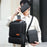 3Pcs Backpack Set Women Men 14.5-inch Laptop Backpack Shoulder Bag Small Pocket for Travel School Work - Black - 3
