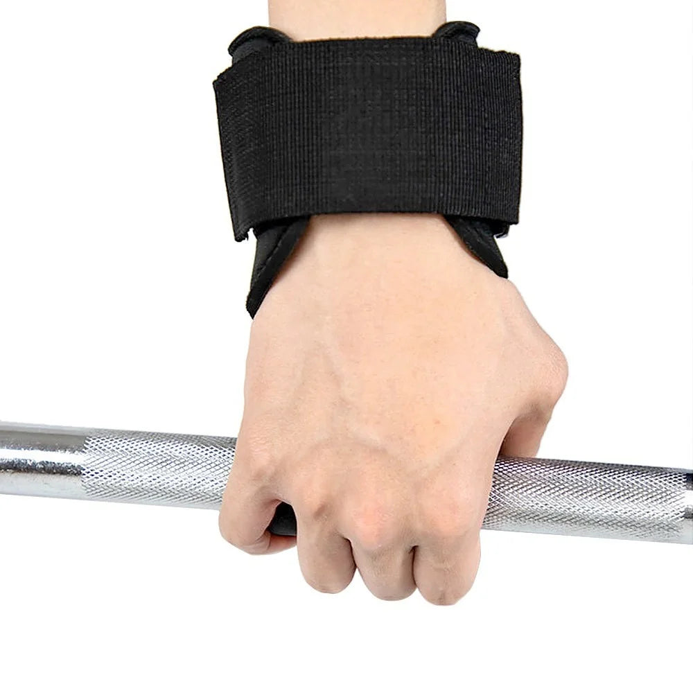 Weight Lifting Hooks Heavy Duty Lifting Wrist Straps Dumbbells Weightlifting Sports Gloves and Grip Pads for Deadlift Powerlifting Pull Up Bar - Black - 4