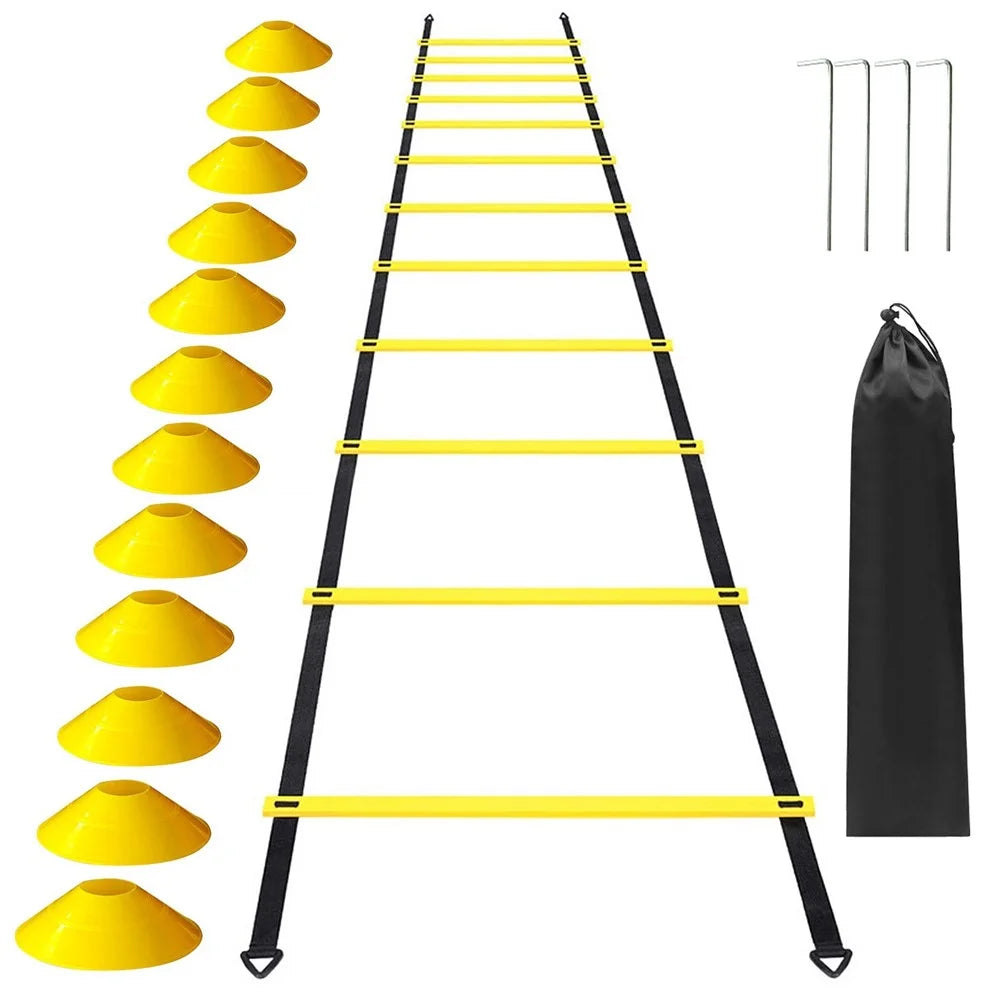 12 Rung Agility Speed Ladder Set 19.7ft for for Soccer Football Fitness Training - 1