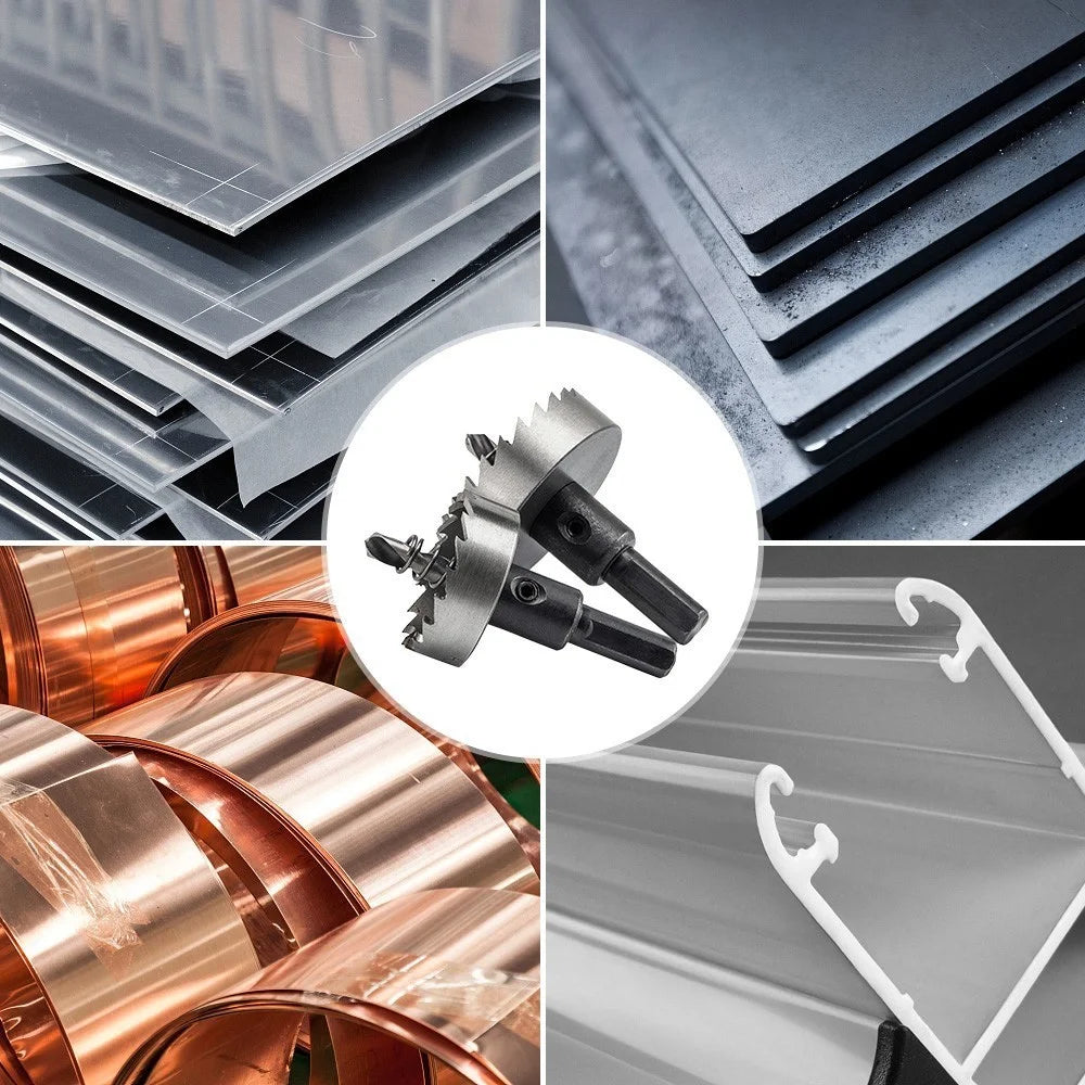 6Pcs High Speed Steel 16/18.5/20/25/30/35mm HSS Drill Bits Hole Saw Set for Stainless Steel Copper Aluminium Fiberglass Wood - 3