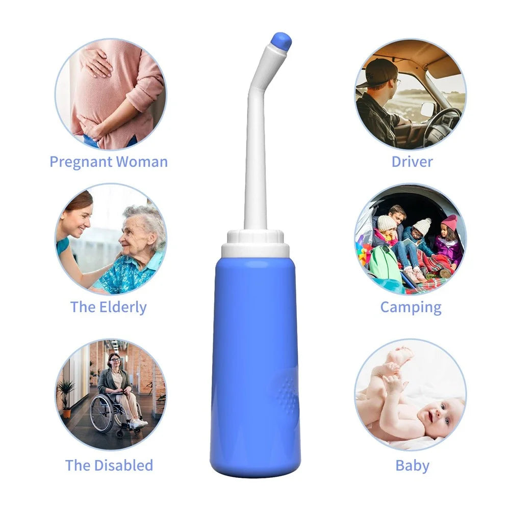 Portable Travel Bidet Electric Mini Atomizer with 2 Nozzle Spray 500ml Cap for Childbirth Cleaner Postpartum Care Driver - 2