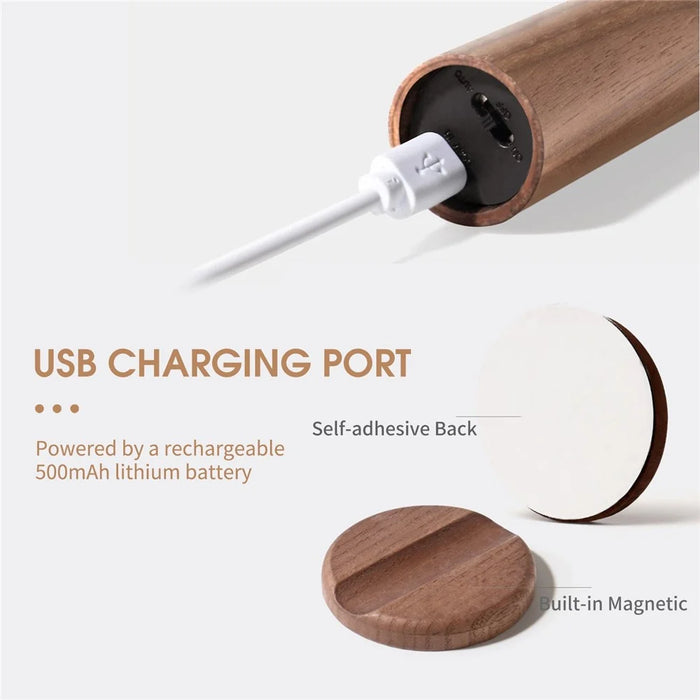 Motion Sensor Night Light Wall-mounted Smart LED Light Self-Stick and Magnetic Closet Lights Stair Lights for Hallway Bathroom Bedroom Kitchen - Brown - 4