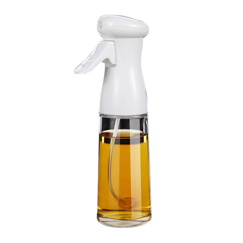 Oil Sprayer Glass Oil Spray Bottle 200ML Oil Misters Vinegar Bottle Oil Dispenser for Kitchen Air Fryer Cooking BBQ Salad Roasting (BPA Free, No FDA Certificate) - White - 1
