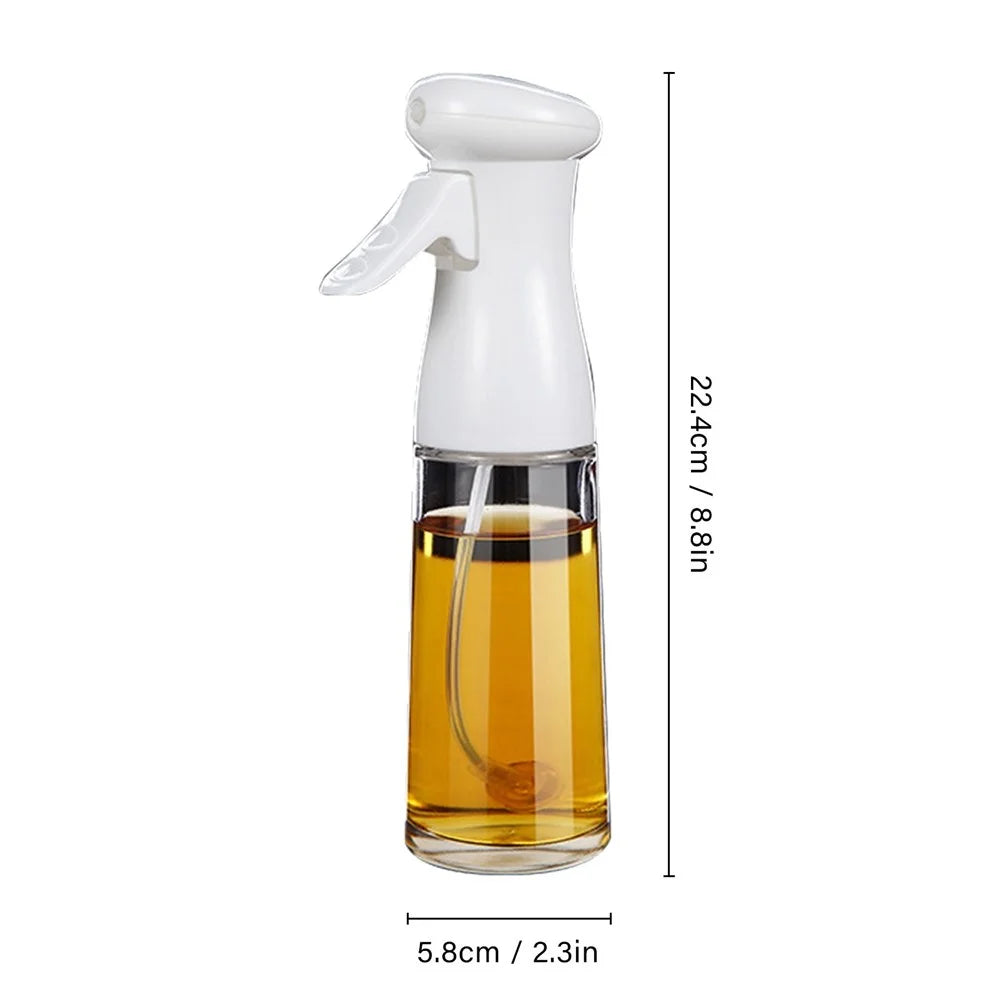 Oil Sprayer Glass Oil Spray Bottle 200ML Oil Misters Vinegar Bottle Oil Dispenser for Kitchen Air Fryer Cooking BBQ Salad Roasting (BPA Free, No FDA Certificate) - White - 6