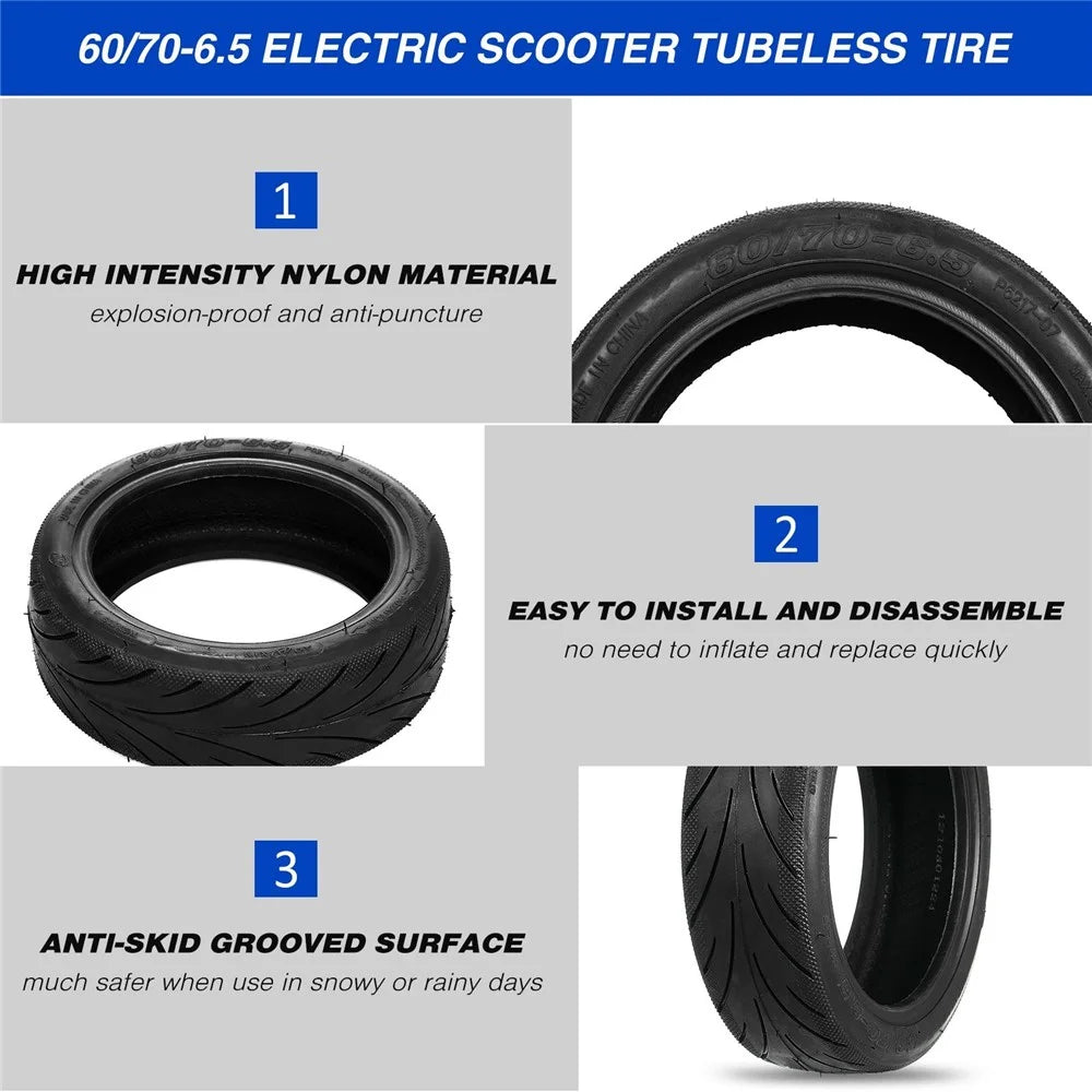 For Ninebot G30 Electric Scooter 60/70-6.5 Tubeless Tire Thicken Explosion-proof Tire Replacement No Inflation Tire - 7