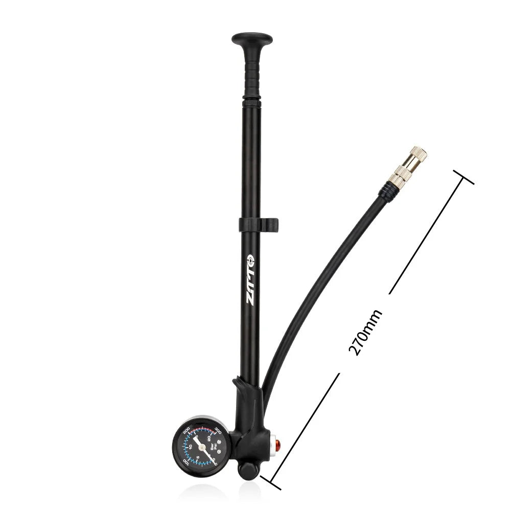 ZTTO Bicycle Air Pump 300PSI High Pressure MTB Road Bike Tire Inflator with Schrader & Presta Valve - 2