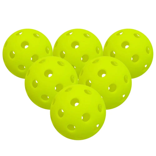 40 Holes Outdoor Sports Solid Pickleball Balls for Outdoor Courts - Green/6 Pcs - 1