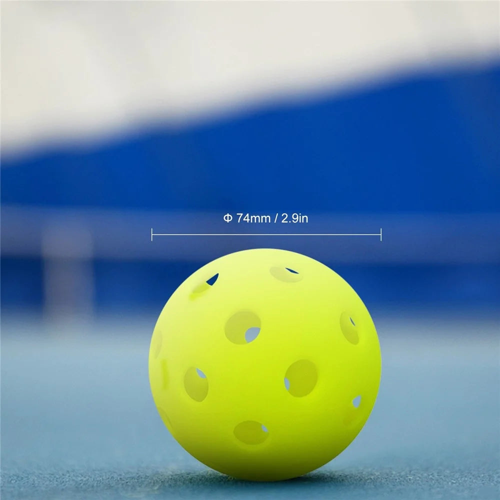 40 Holes Outdoor Sports Solid Pickleball Balls for Outdoor Courts - Green/6 Pcs - 2