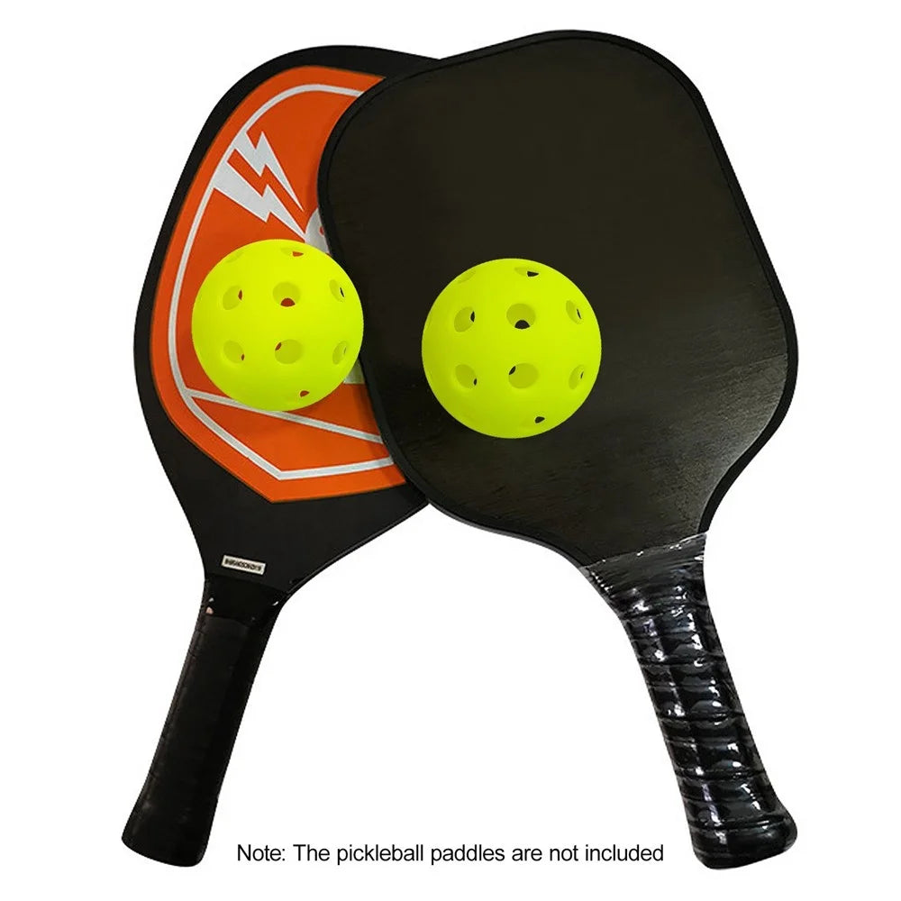 40 Holes Outdoor Sports Solid Pickleball Balls for Outdoor Courts - Green/6 Pcs - 3