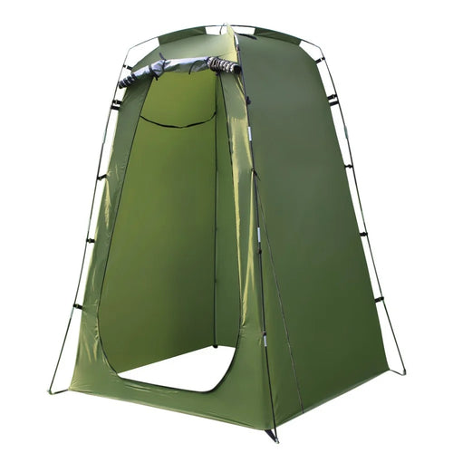 Camping Shower Tent Oversize Space 6FT Privacy Outdoor Bathroom Changing Dressing Room for Hiking Beach Picnic Fishing Potty - Army Green - 1