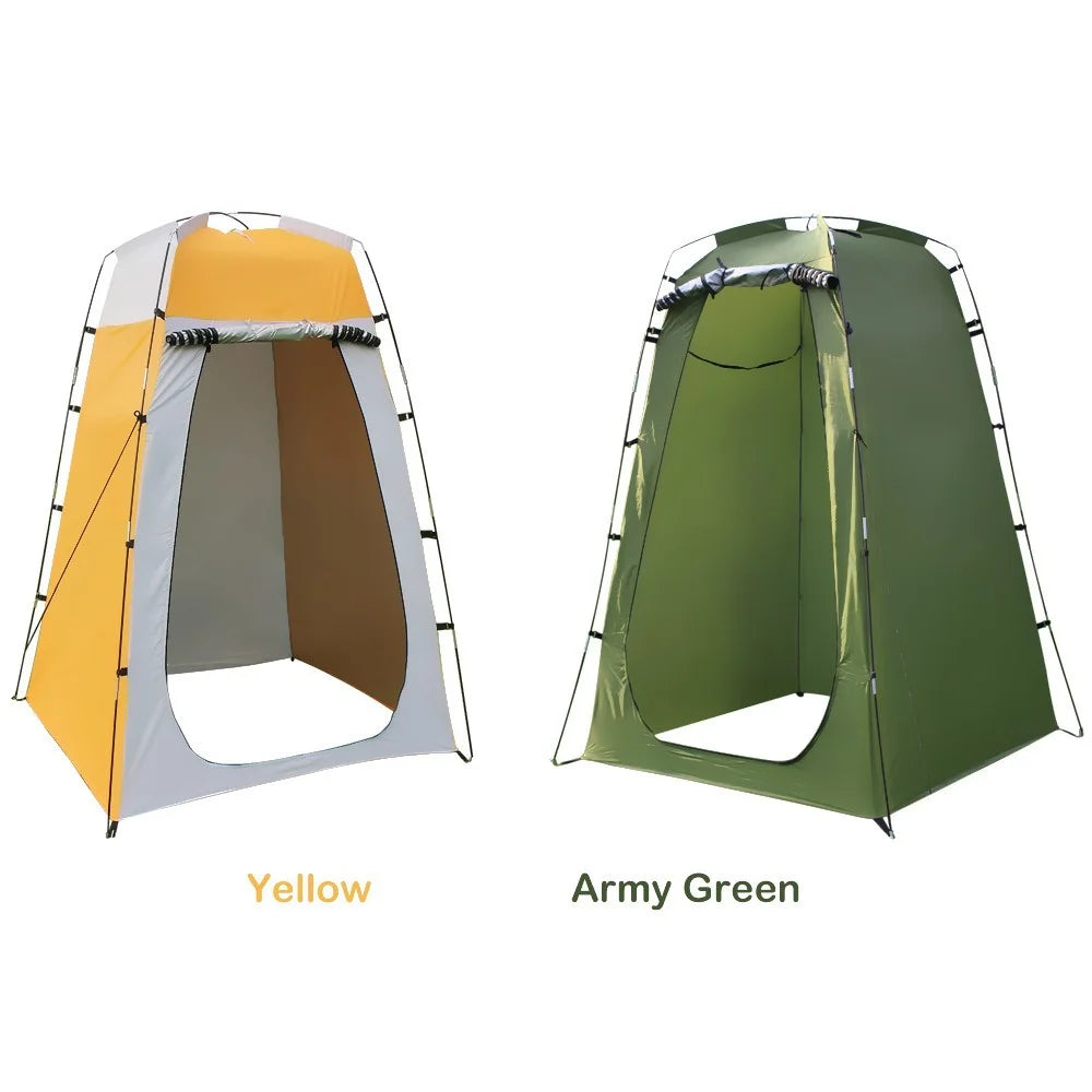 Camping Shower Tent Oversize Space 6FT Privacy Outdoor Bathroom Changing Dressing Room for Hiking Beach Picnic Fishing Potty - Army Green - 3