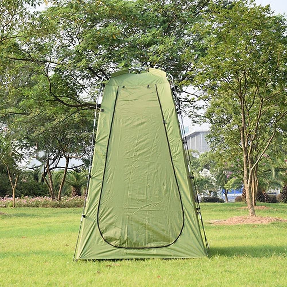 Camping Shower Tent Oversize Space 6FT Privacy Outdoor Bathroom Changing Dressing Room for Hiking Beach Picnic Fishing Potty - Army Green - 4