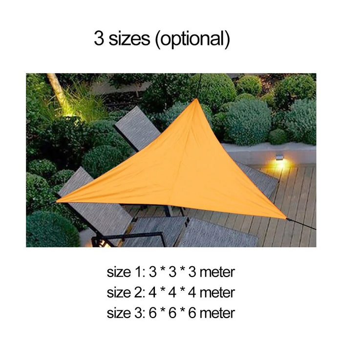 Polyester Durable Outdoor Triangular Sunshade Sail - Orange/3x3x3m - 3