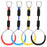 4Pcs Gymnastic Rings Exercise Hoops Obstacle Courses Gym Rings Swing Bar Athletic Dip Rings Strength Workout Training Pull Ups - 1