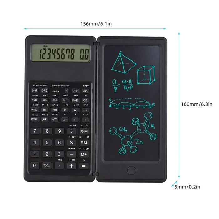 Calculator with LCD Writing Tablet 10 Digits Display Desktop Calculator with Stylus Erase Button - Black - 5