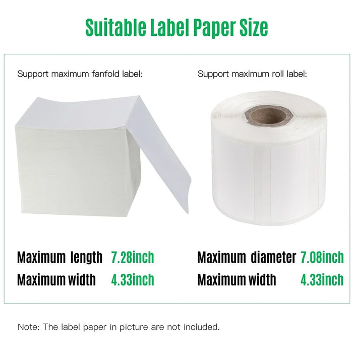 Label Holder Thermal Label Holder for Rolls and Fan-Fold Labels Work with Desktop Label Printers - 4