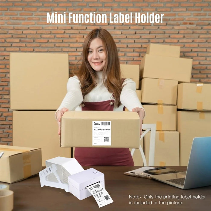 Label Holder Thermal Label Holder for Rolls and Fan-Fold Labels Work with Desktop Label Printers - 5