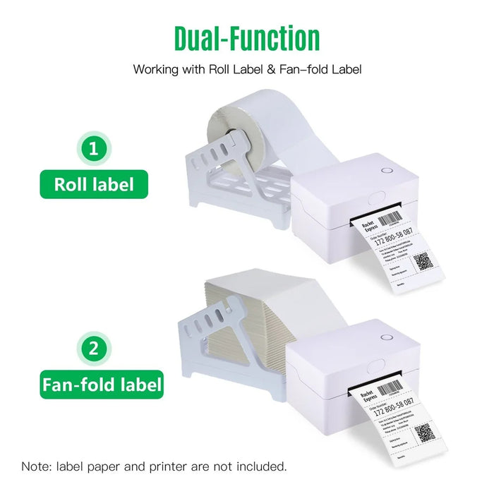 Label Holder Thermal Label Holder for Rolls and Fan-Fold Labels Work with Desktop Label Printers - 6