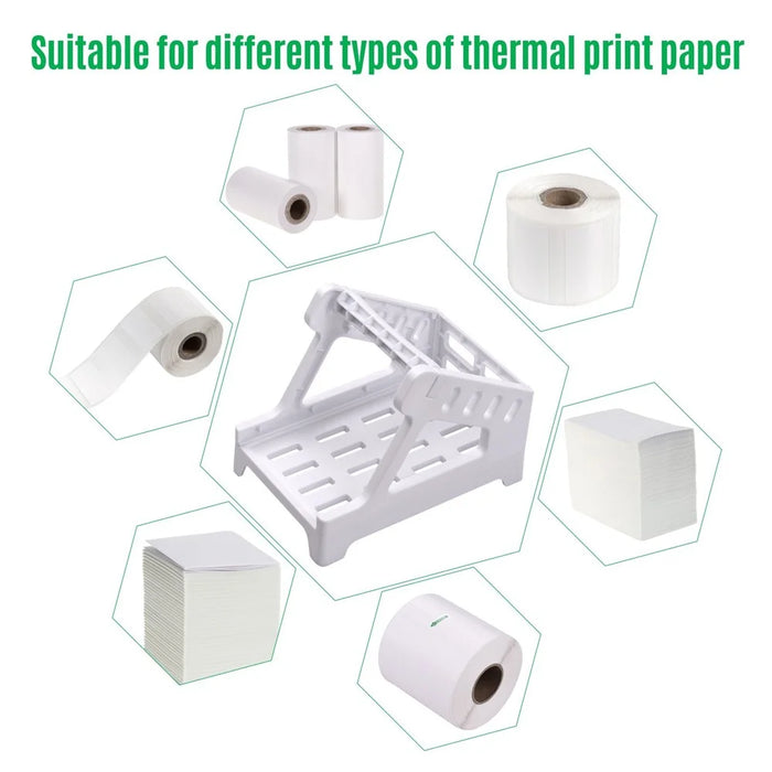 Label Holder Thermal Label Holder for Rolls and Fan-Fold Labels Work with Desktop Label Printers - 7