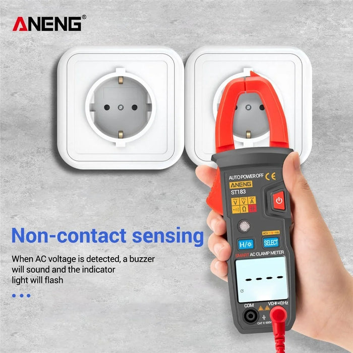 ANENG ST183 AC Current and AC/DC Voltage Tester 6000 Counts Digital Clamp Meter Auto-Ranging Multimeter Resistance Capacitance Diode Test NCV - 7