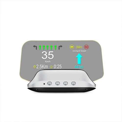 Car HUD Head Up Display Digital OBD2 GPS Interface Smart Speedometer with Over Speed Warning, Mileage Measurement, Time, Direction, Altitude - 1