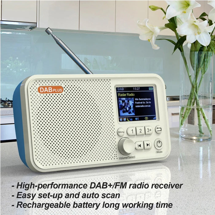 Portable Radio Digital Tuning AM/FM Stereo Radio Player Rechargeable Supports TF USB Port, Sleep Timer - 2