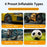 Portable Car Air Pump Intelligent Cordless Air Compressor Large-Capacity Battery 140PSI Electric Tire Inflator Power Bank with SOS Emergency Light for Car Motorcycle Bicycle Tires Balls - Green - 3