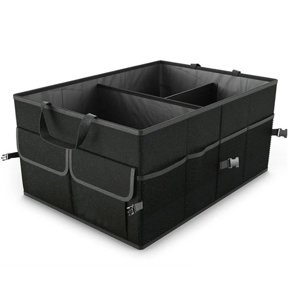 Car Trunk Collapsible Organizer Wear-resistant Storage Box Multi-Compartment Car Organizer with Side Pocket for Car Truck SUV - 1