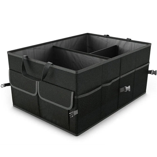Car Trunk Collapsible Organizer Wear-resistant Storage Box Multi-Compartment Car Organizer with Side Pocket for Car Truck SUV - 1