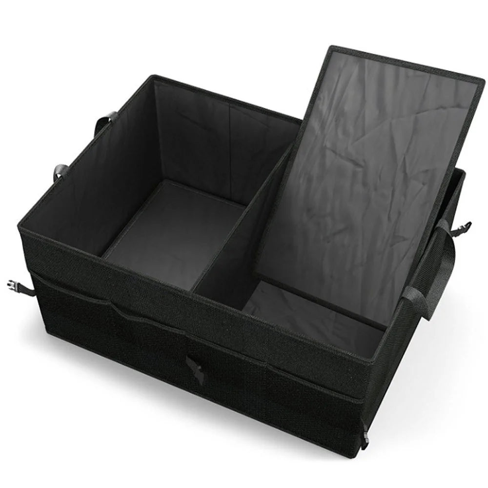 Car Trunk Collapsible Organizer Wear-resistant Storage Box Multi-Compartment Car Organizer with Side Pocket for Car Truck SUV - 3