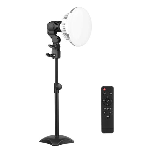 Tabletop Photography LED Lighting Kit with Durable 150W Light Bulb Dimmable 3200K-5500K + E27 Lamp Socket + Desktop Stand + Remote Control for Home Studio Photography - EU Plug - 1