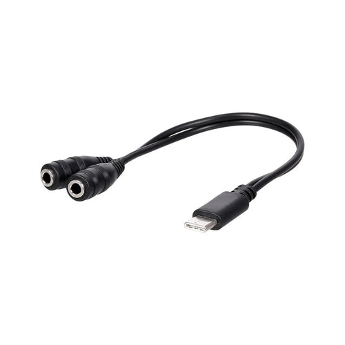 Type-C Male to Dual 3.5mm Female Headphone Adapter Cable 3.5mm AUX Audio Splitter Cable - 1