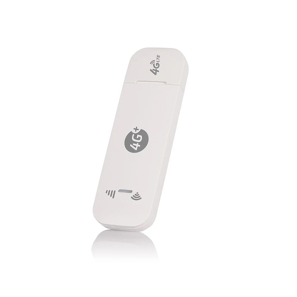 LTE 4G USB Modem with WiFi Hotspot WiFi Dongle Mini Mobile Router with SIM Card Slot 150Mbps DL 50Mbps UL Share Up to 10 WiFi Users - EU Version / White - 5