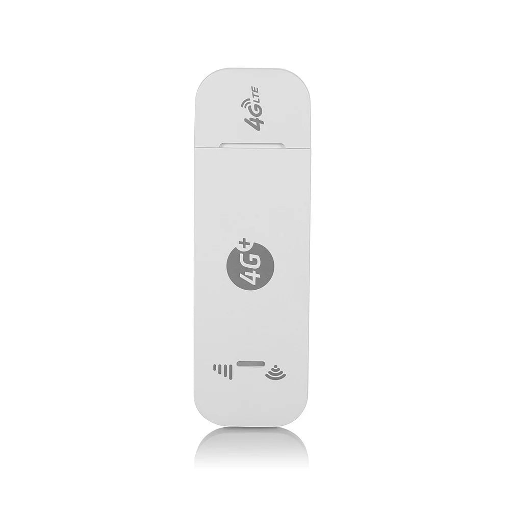 LTE 4G USB Modem with WiFi Hotspot WiFi Dongle Mini Mobile Router with SIM Card Slot 150Mbps DL 50Mbps UL Share Up to 10 WiFi Users - EU Version / White - 7