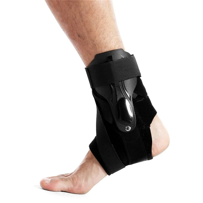 Ankle Brace Adjustable Compression Ankle Support Wrap Ankle Sleeve with Protecting Board for Sprained Ankle - Size: L - 1