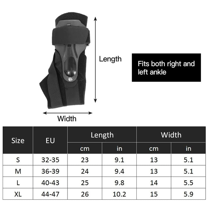 Ankle Brace Adjustable Compression Ankle Support Wrap Ankle Sleeve with Protecting Board for Sprained Ankle - Size: L - 2
