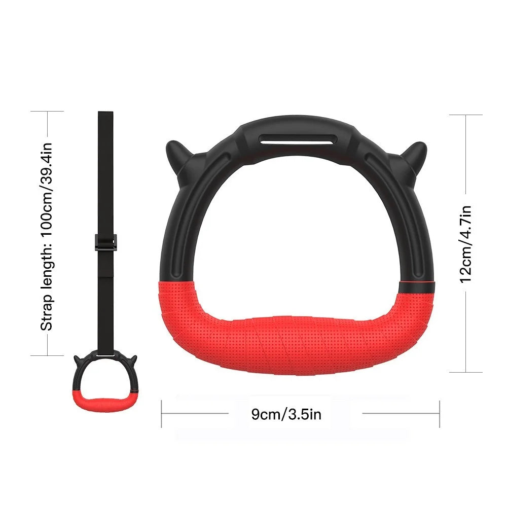 2Pcs Gymnastics Rings 330Lbs Capacity Gym Fitness Gymnastics Calisthenics Pull Up Exercise Rings for Home Gym Full Body Workout - 2