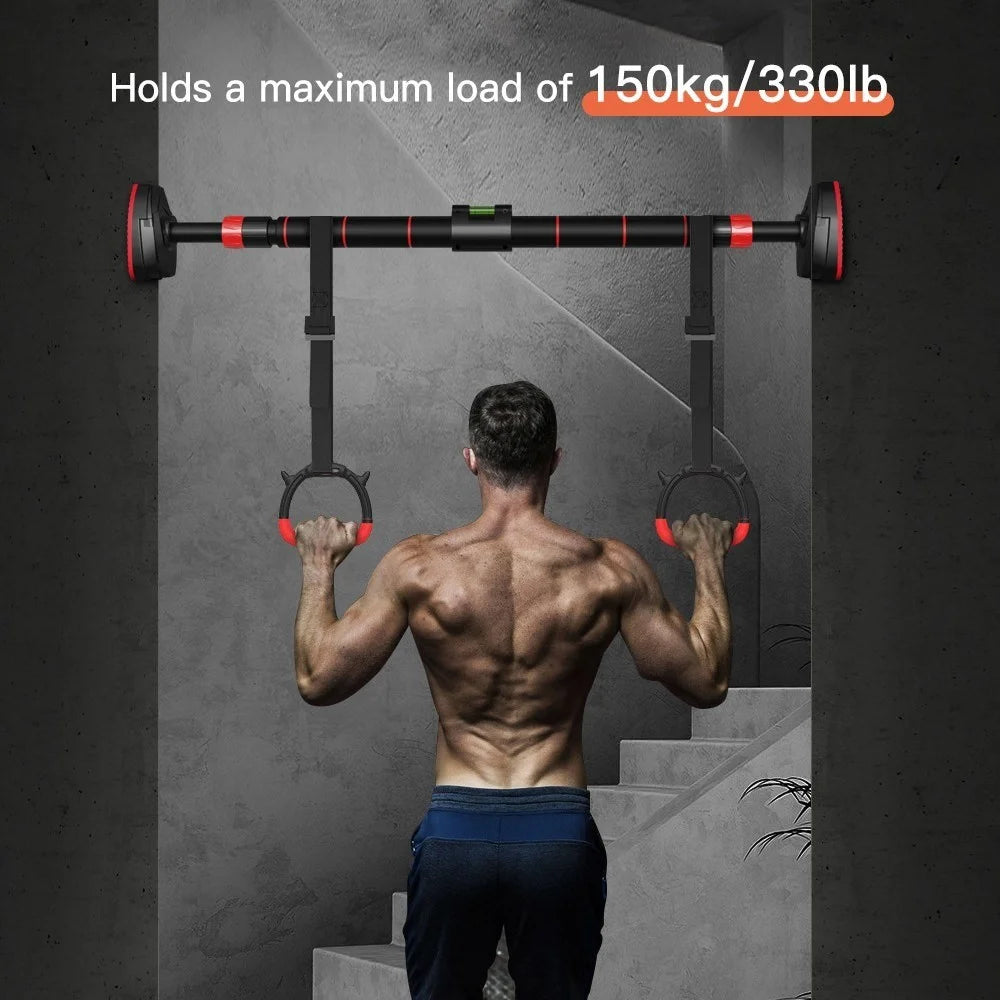 2Pcs Gymnastics Rings 330Lbs Capacity Gym Fitness Gymnastics Calisthenics Pull Up Exercise Rings for Home Gym Full Body Workout - 4