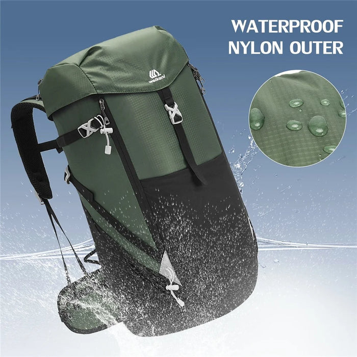 Hiking Backpack 50L Mountaineering Backpack Waterproof Lightweight Hiking Daypack Trekking Camping Outdoor Sport Travel Bag or Climbing Camping Touring - Dark Blue - 5