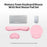 Ergonomic Memory Foam Keyboard Wrist Rest Mouse Pad Set Anti-slip Rubber Base Wrist Pad - Pink - 3