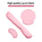 Ergonomic Memory Foam Keyboard Wrist Rest Mouse Pad Set Anti-slip Rubber Base Wrist Pad - Pink - 6