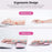 Ergonomic Memory Foam Keyboard Wrist Rest Mouse Pad Set Anti-slip Rubber Base Wrist Pad - Pink - 7