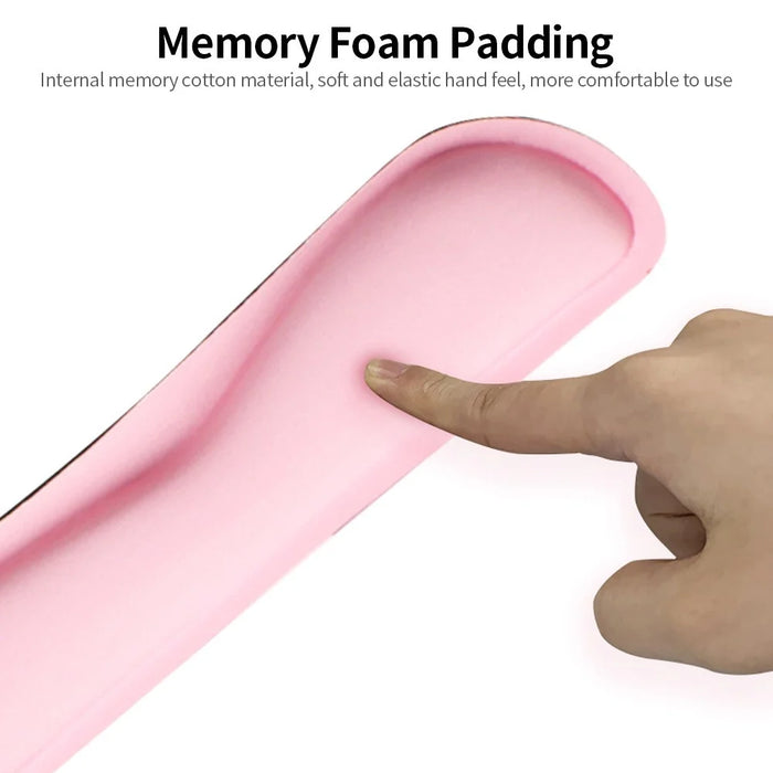 Memory Foam Keyboard Wrist Rest Pad Mouse Pad Set Keyboard Mouse Wrist Pad Cushion Anti-slip Rubber Base - Pink - 3