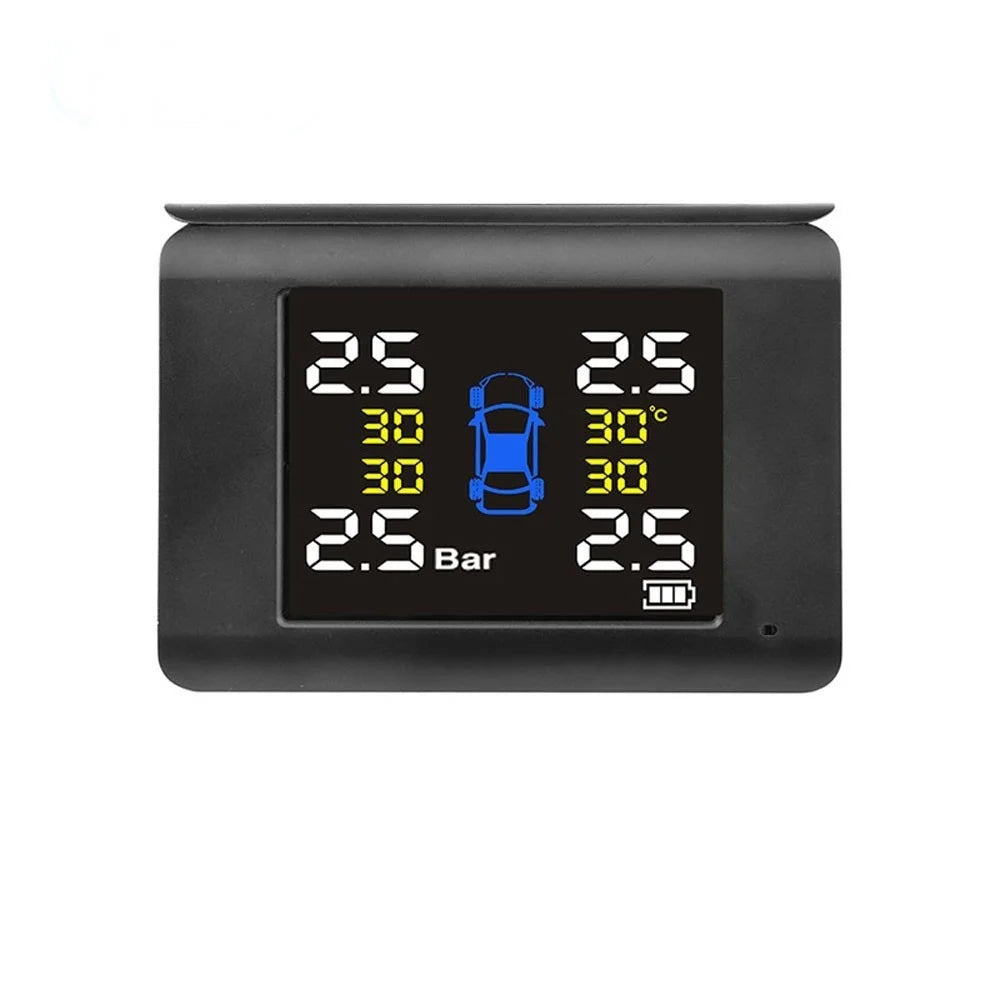 LCD High Precision Large Display Solar Wireless Tire Pressure Monitor TPMS Tire Pressure Detector Car Tyre Monitoring System with 4 Internal Sensors - 5