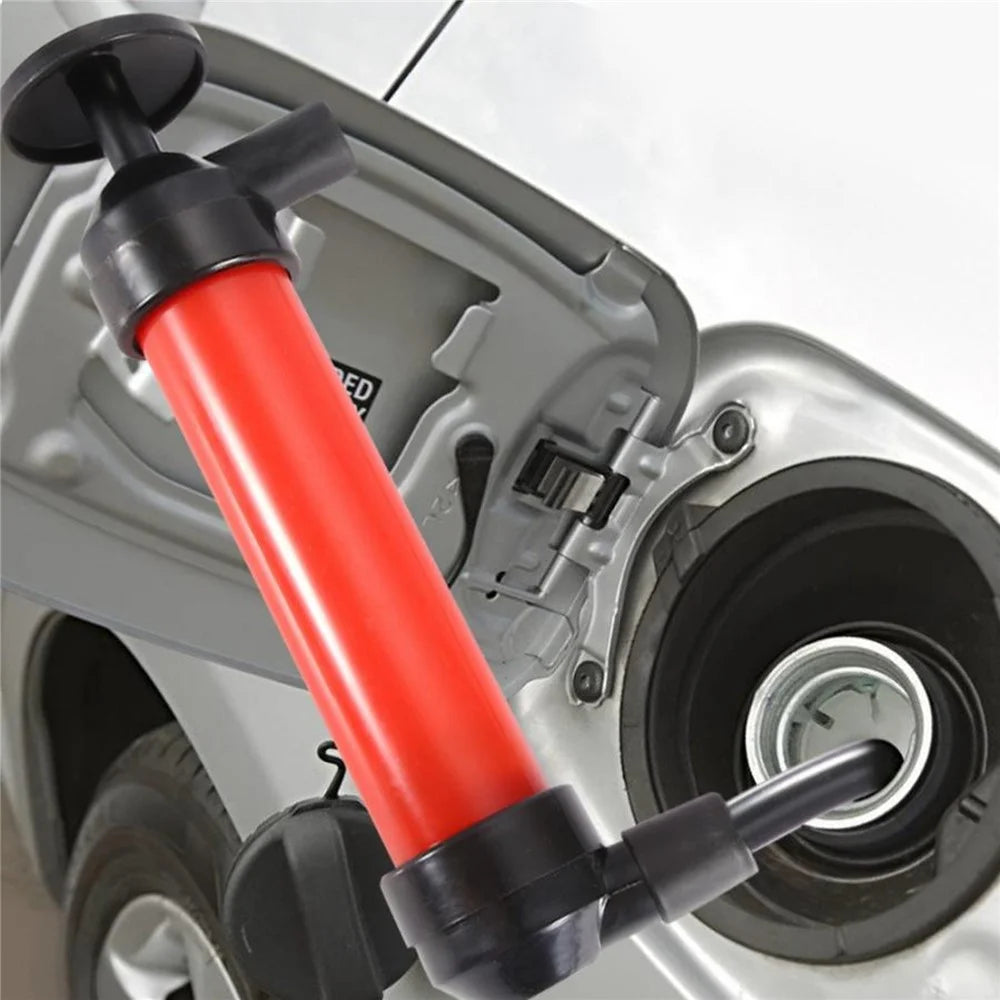 Safe Durable Multi-use Car Fuel Transfer Siphoning Pump Kit with Intake and Discharge Hand Pump for Gas Oil and Liquids - 4