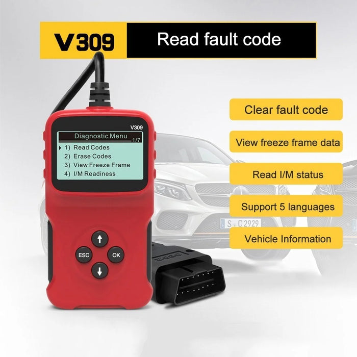 Wired Car OBD Scanner Plug and Play Car Fault Code Reader Auto Diagnostic Scanner Tool Engine Tester - 5